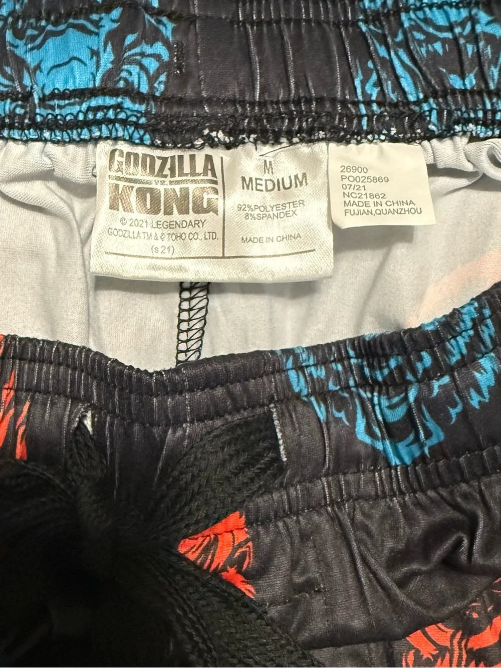 Godzilla Vs Kong Faces Collage Sleep Lounge Pants Pajamas Size M Pj’s
